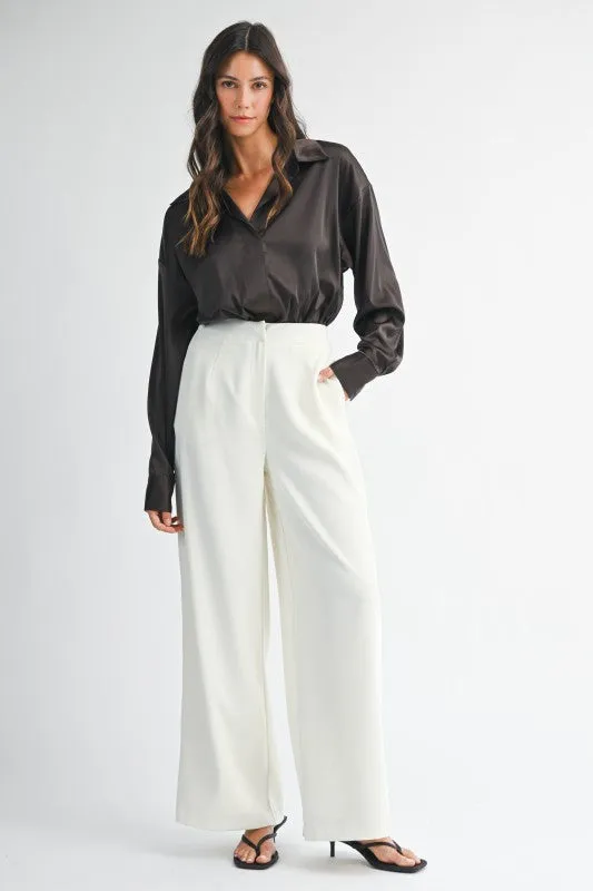 PREORDER!! Oversized Button Down Bodysuit in Brown sold by Glitzy Bella product image thumbnail 5