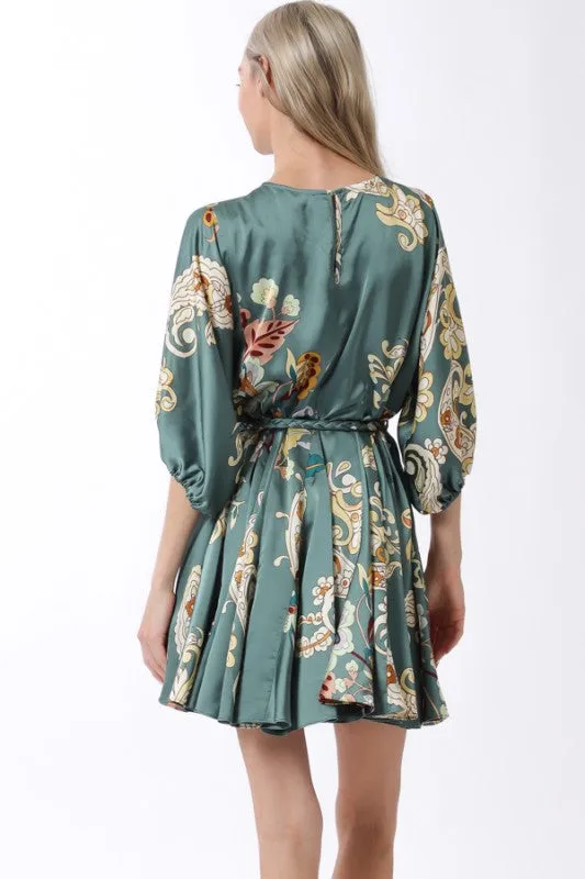 NEW!! Abstract Tie Waist Mini Dress sold by Glitzy Bella product image thumbnail 3