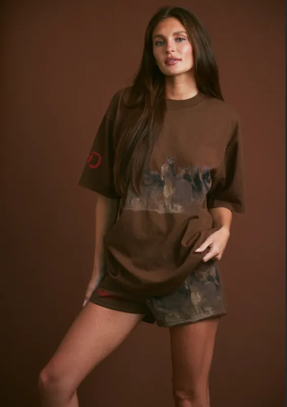 NEW!! Wild Horse Short Sleeve Tee in Brown sold by Glitzy Bella