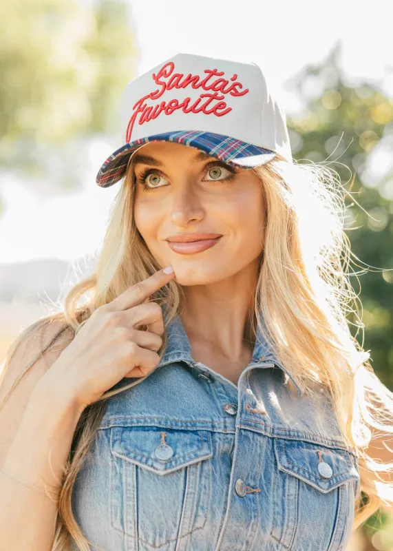 NEW!!"Santa's Favorite" Trucker Hat sold by Glitzy Bella
