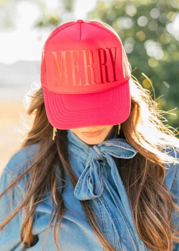 NEW!!"Merry" Trucker Hat sold by Glitzy Bella
