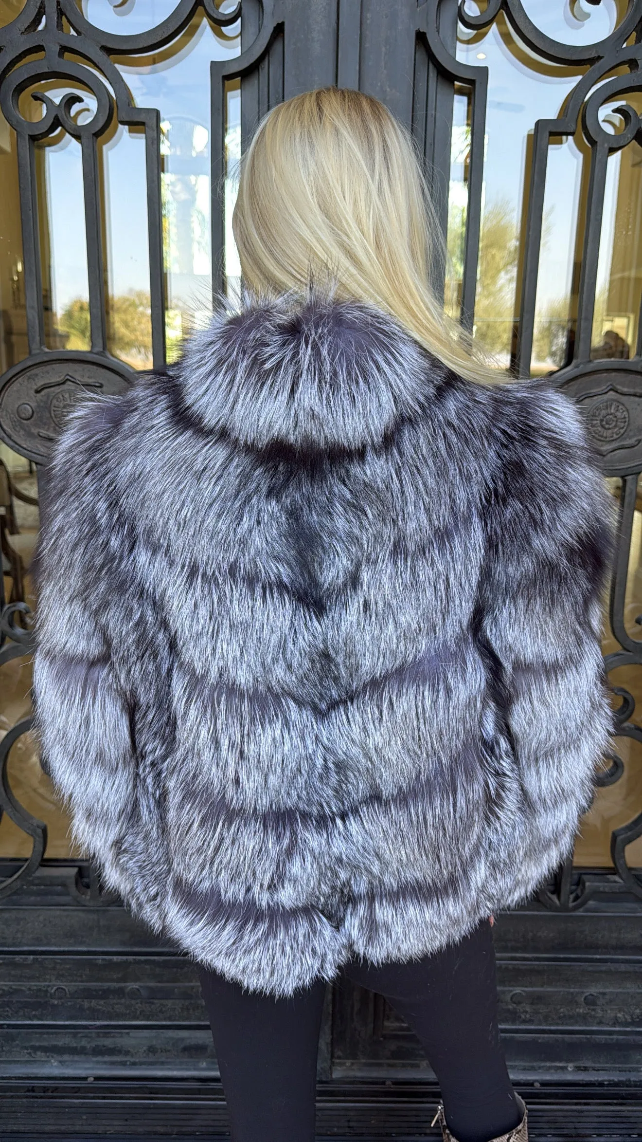 #103 Vintage Silver Fox Jacket Size Medium sold by Glitzy Bella product image thumbnail 2