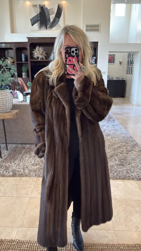 #106 Vintage Demi Buff Mink Coat Size Medium/Large sold by Glitzy Bella