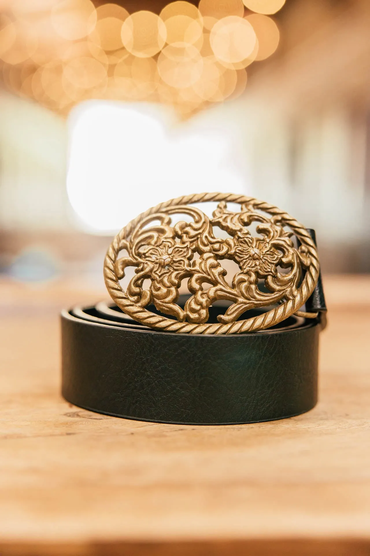 NEW!! "Gold Standard" Western Belt in Black sold by Glitzy Bella