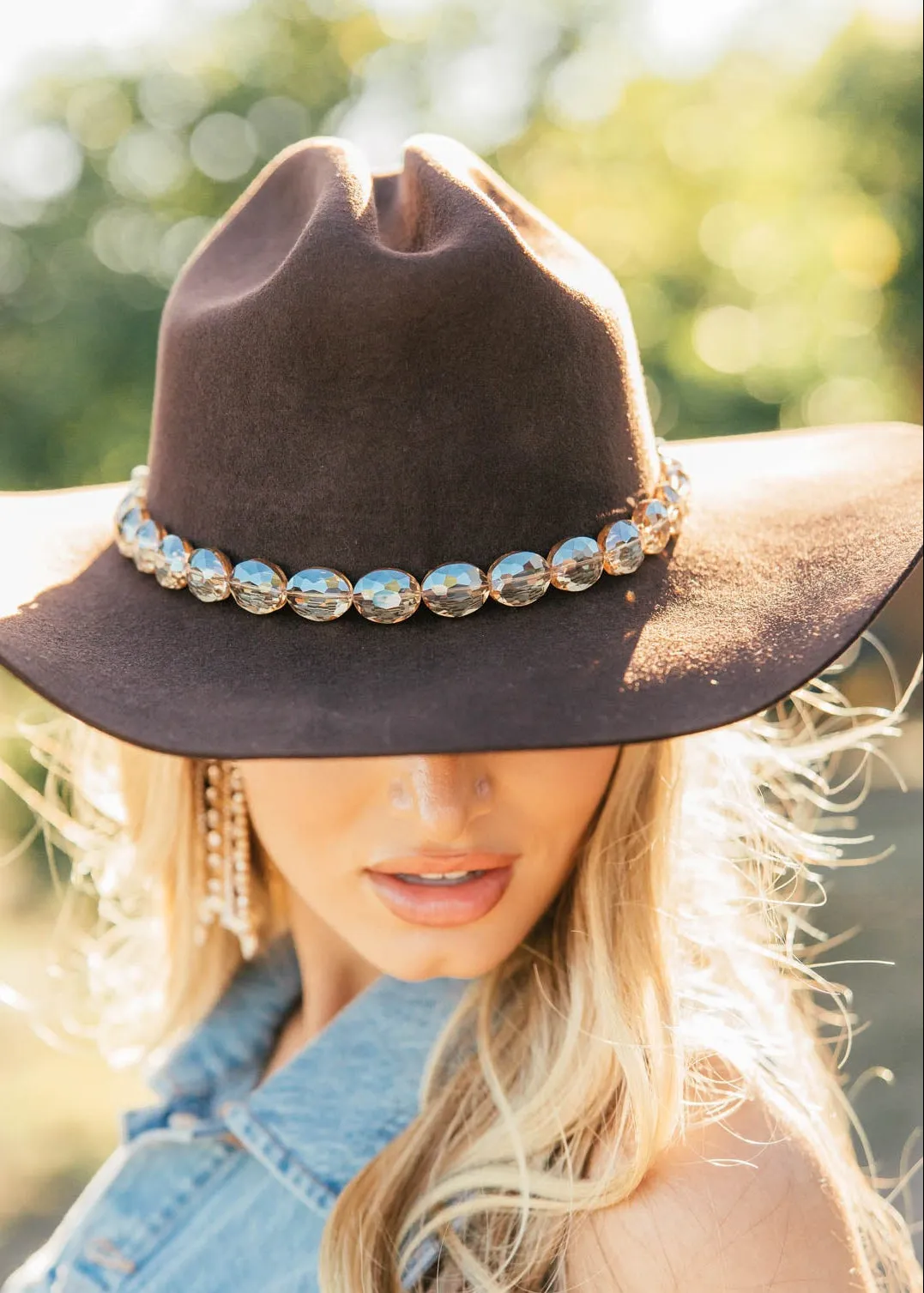 NEW!! Gold-Toned Beaded Hat Band sold by Glitzy Bella