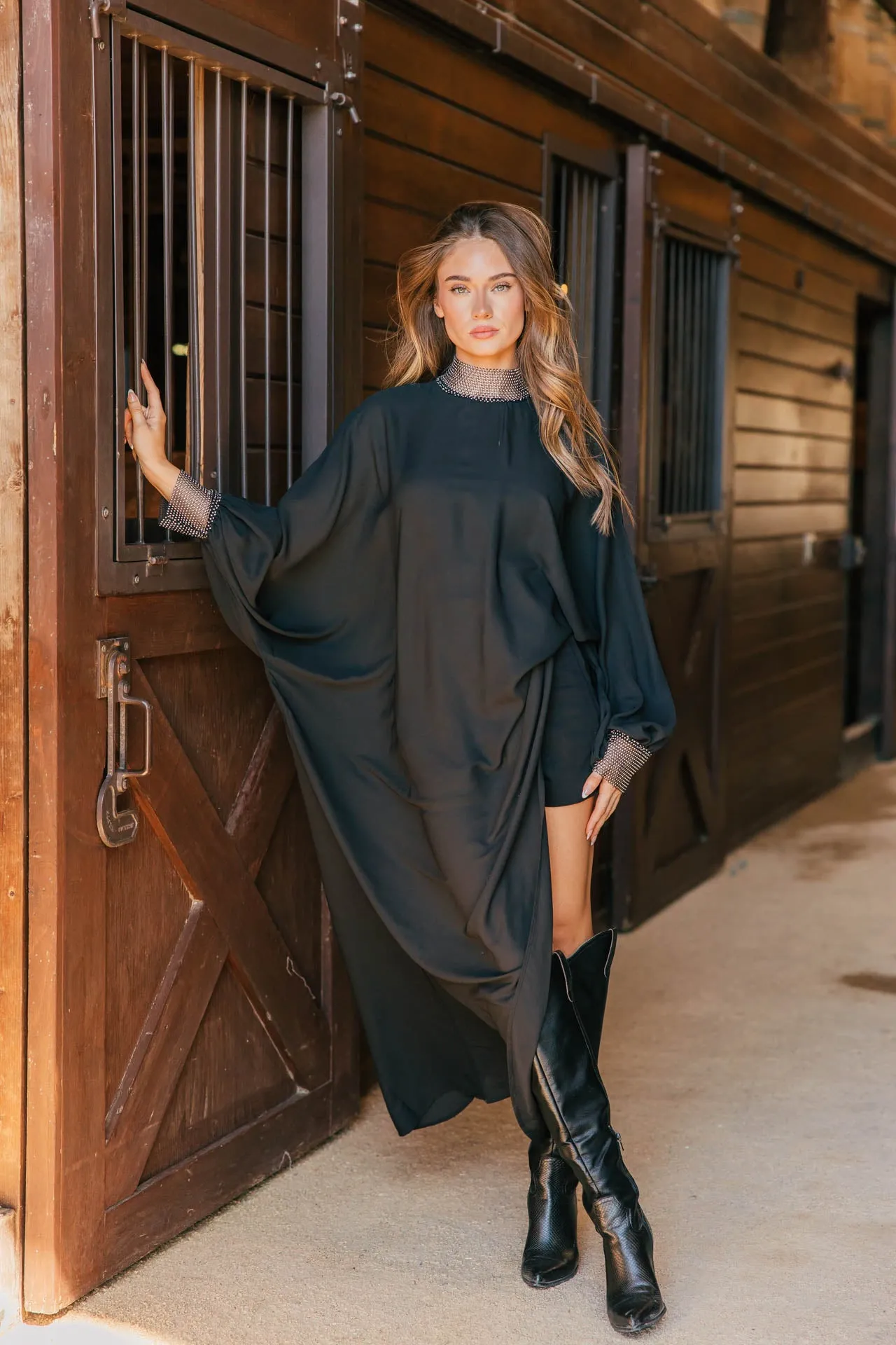 NEW!! "Luxe Life" Asymmetric Tunic in Black sold by Glitzy Bella product image thumbnail 5