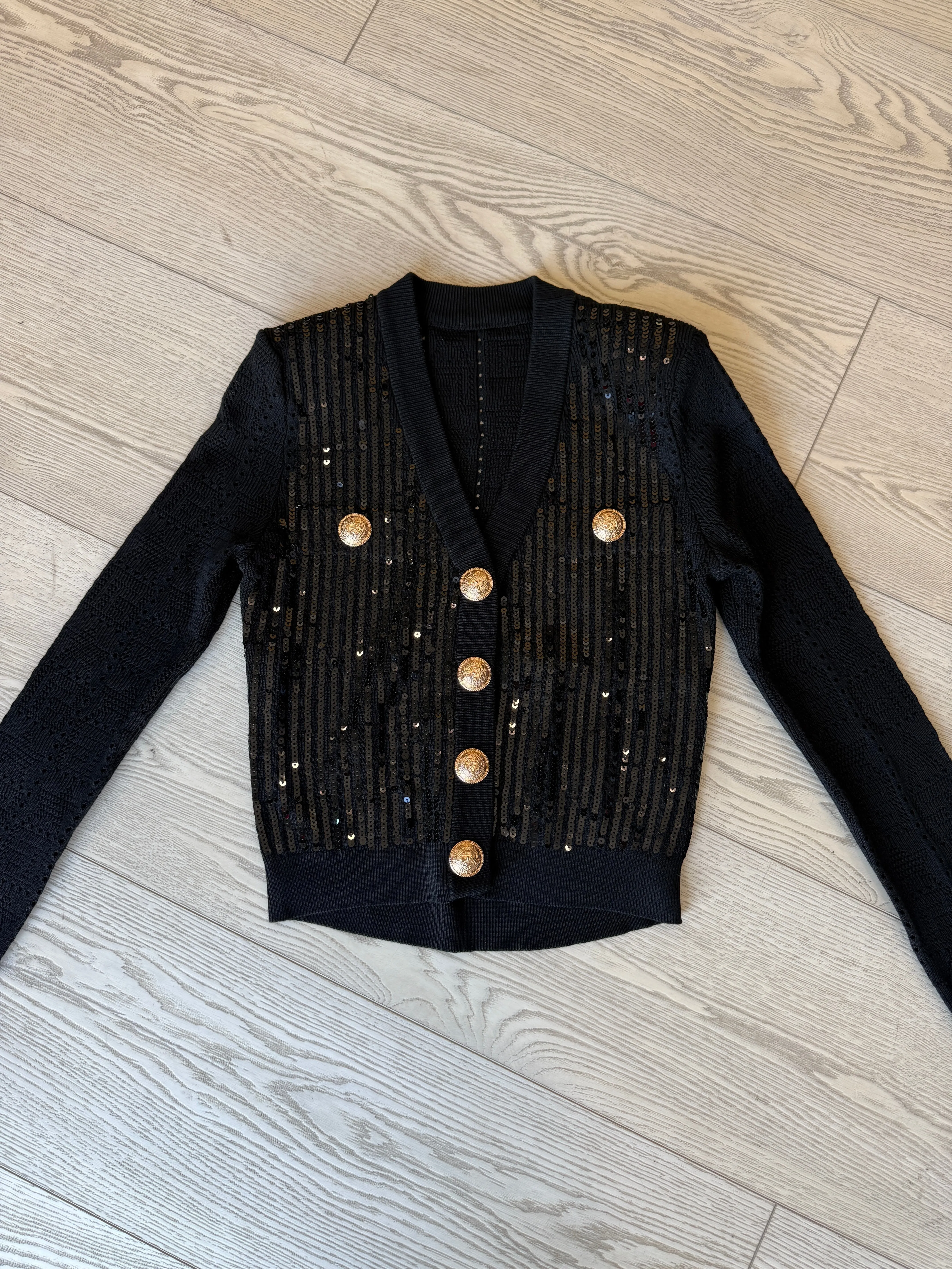 FINAL SALE! Sequin Button up Cardigan sold by Glitzy Bella