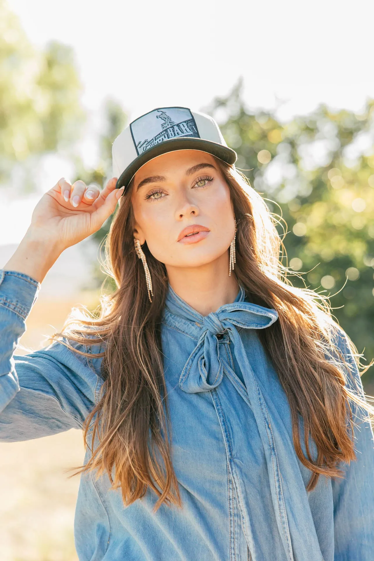 NEW!! "Cowboy Bar" Trucker Hat in Freen sold by Glitzy Bella product image thumbnail 2