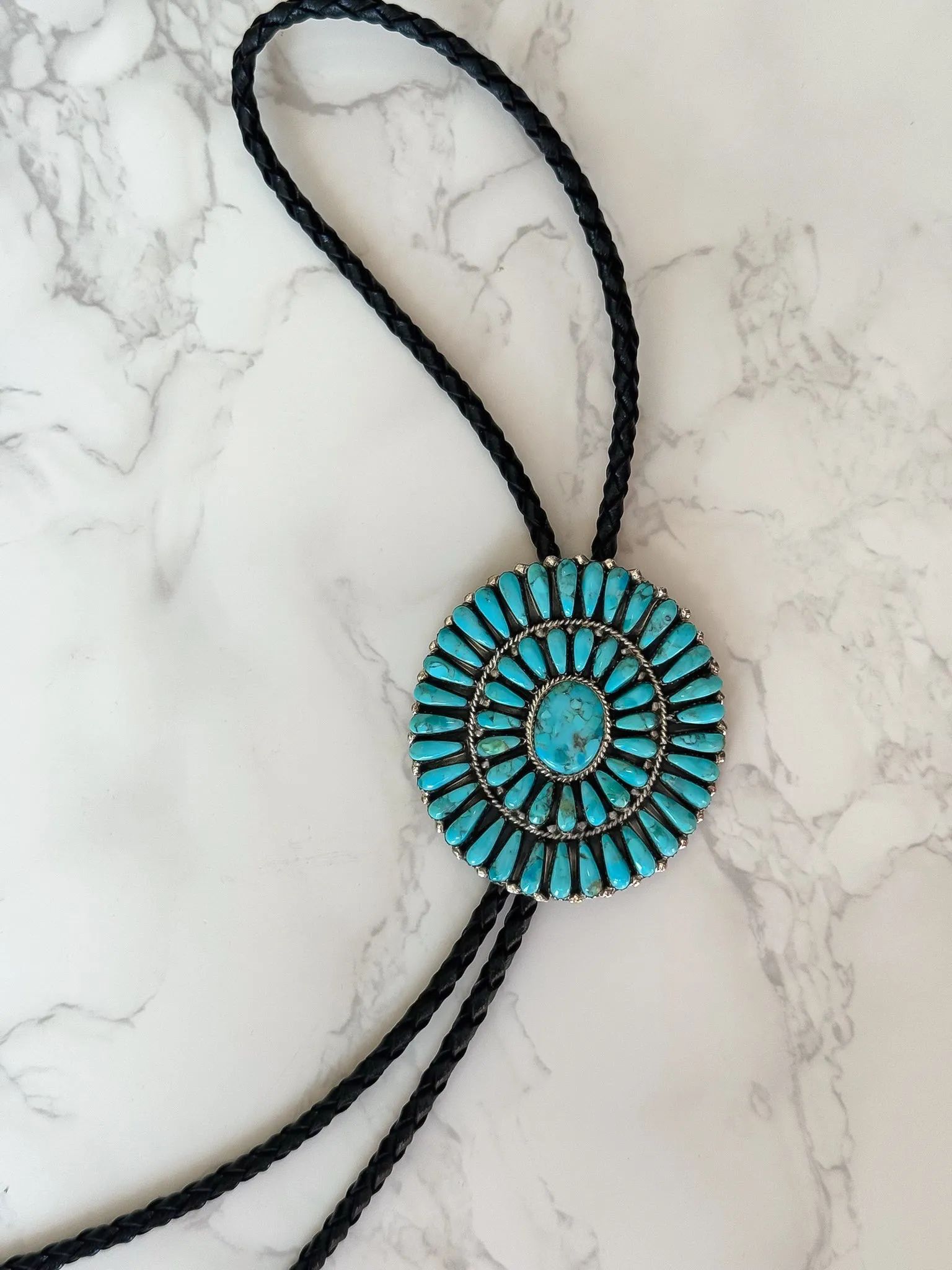 NEW!! Kingman Turquoise Bolo Tie sold by Glitzy Bella product image thumbnail 2