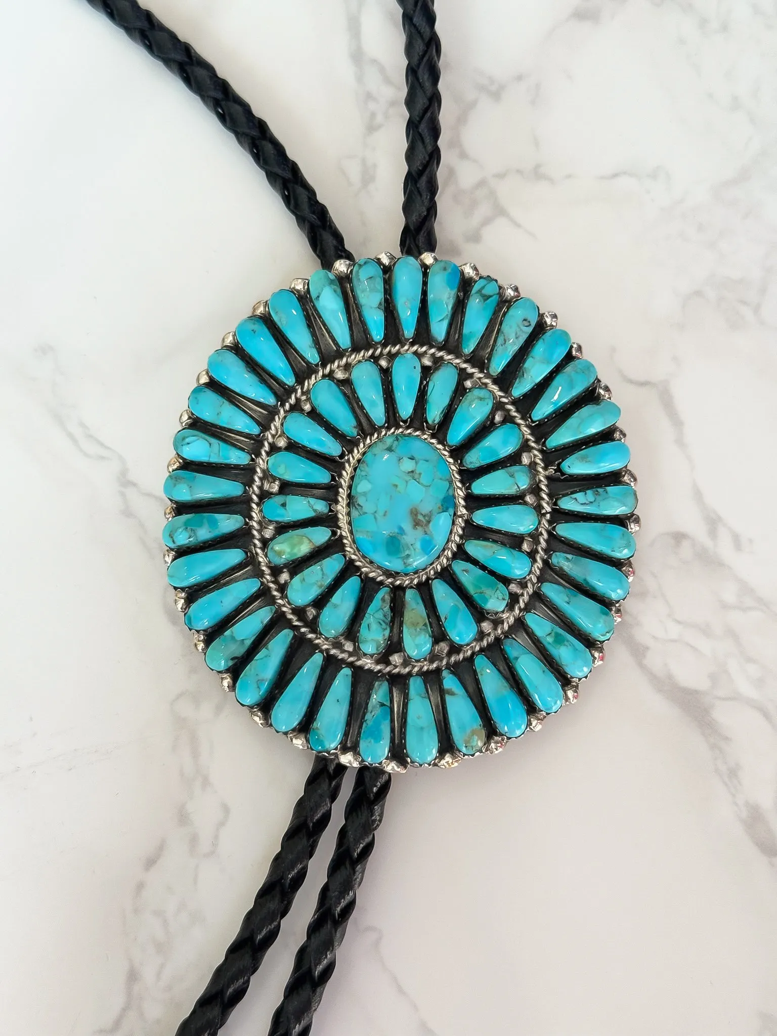NEW!! Kingman Turquoise Bolo Tie sold by Glitzy Bella product image thumbnail 3
