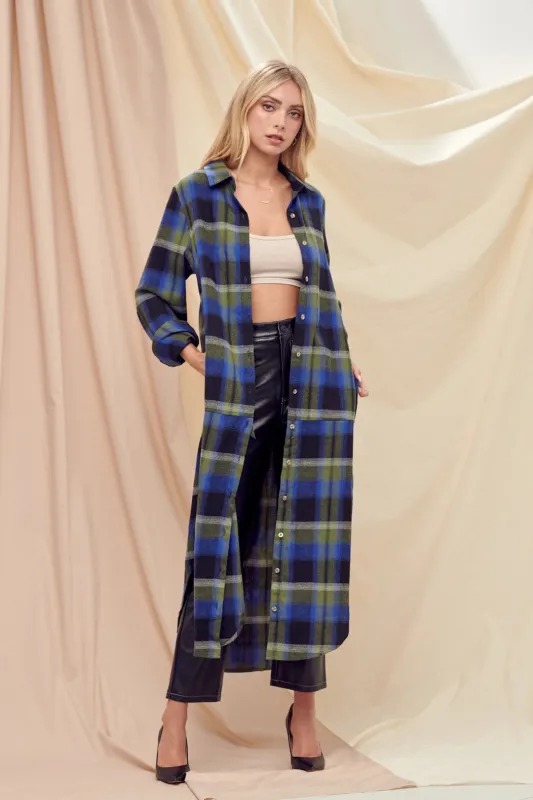 NEW!! "Woodlands" Oversized Plaid Duster sold by Glitzy Bella