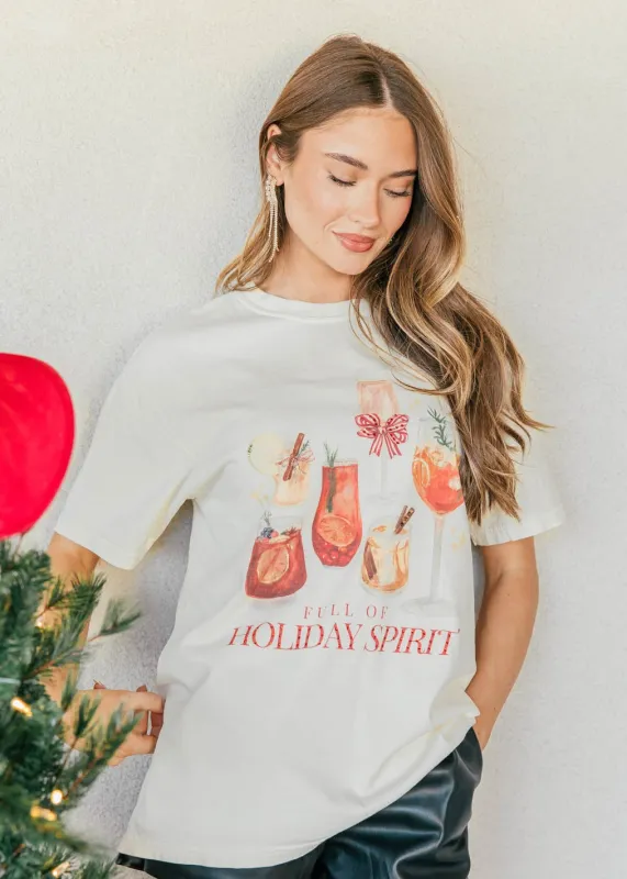 NEW!! "Holiday Spirit" Graphic Tee sold by Glitzy Bella