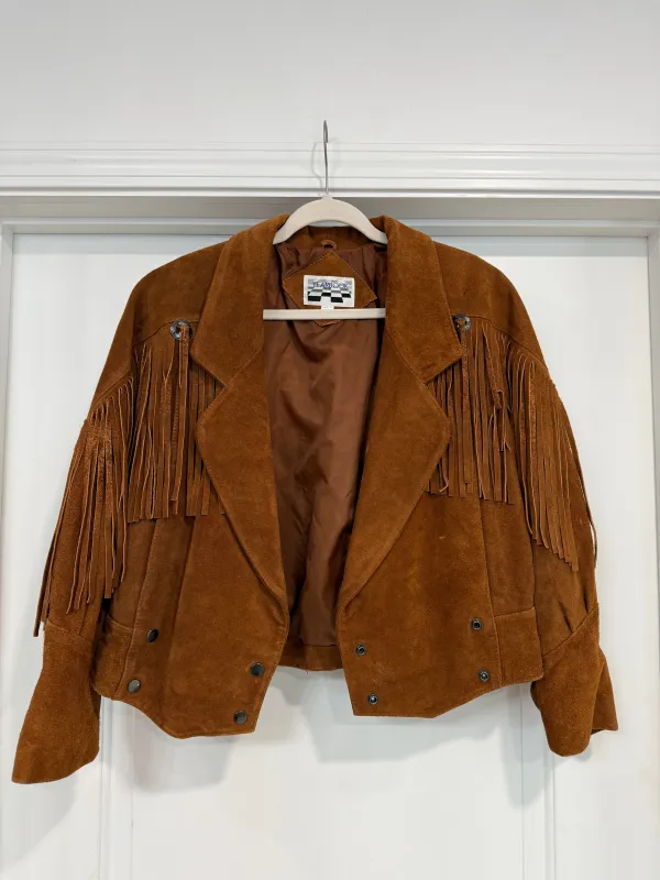 NEW!! Vintage Suede Fringe Jacket Size Medium sold by Glitzy Bella