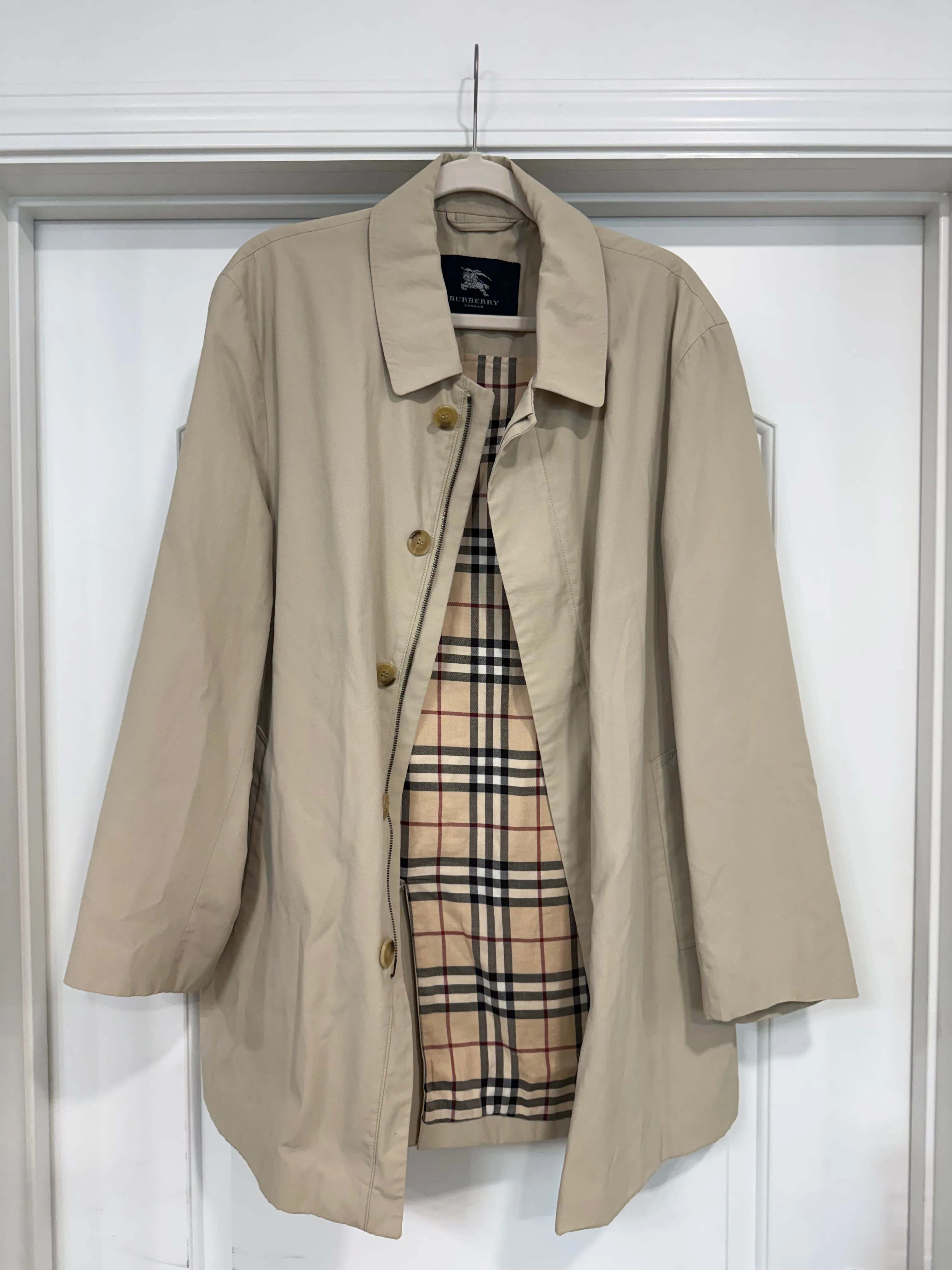 NEW!! Vintage Burberry Trench Coat Size Medium/Large sold by Glitzy Bella