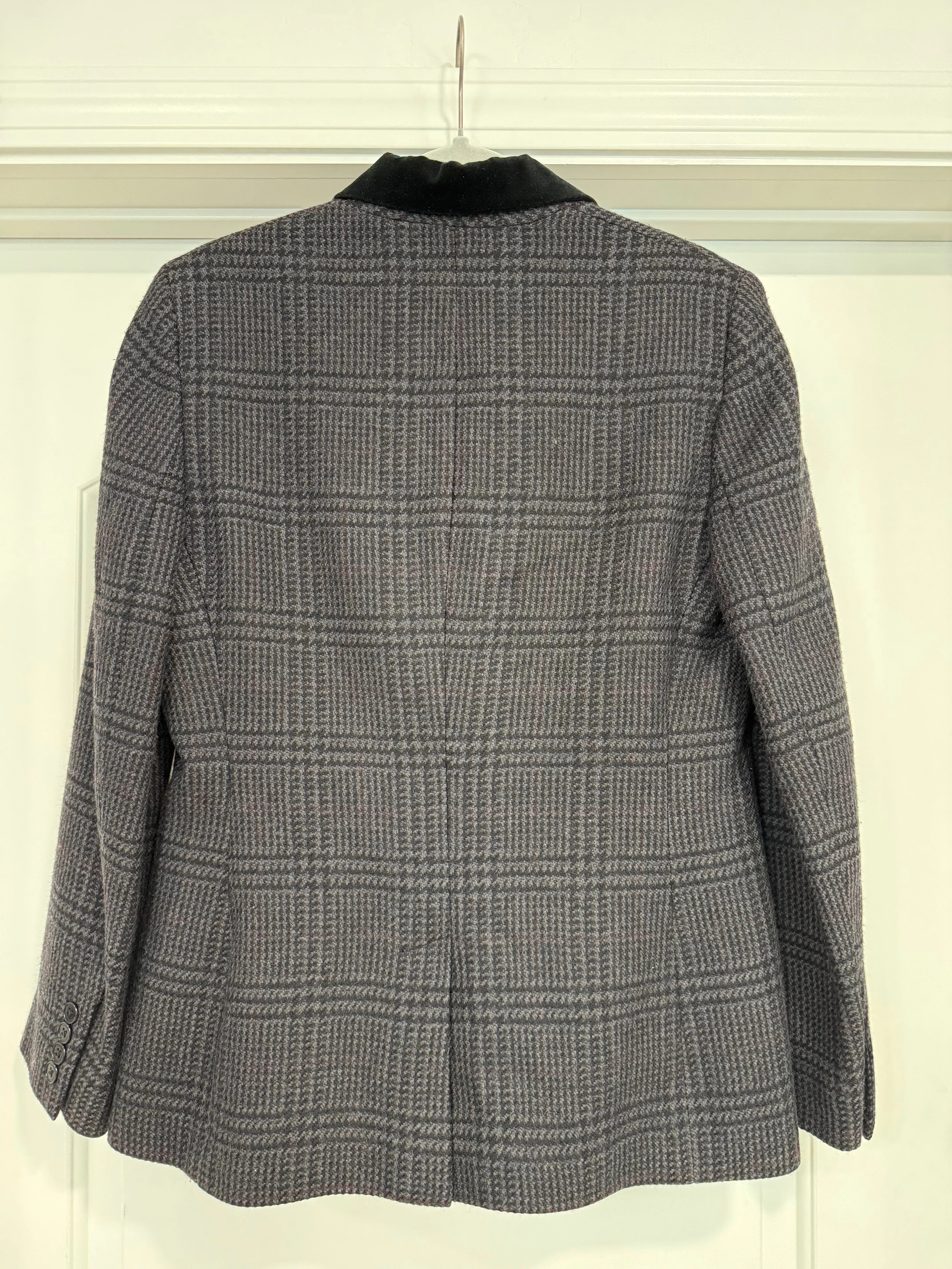 Vintage Ralph Lauren Black Plaid Wool Blazer Size 10 sold by Glitzy Bella product image thumbnail 2