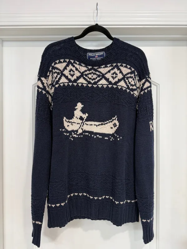 NEW!! Vintage Ralph Lauren Hand Knit Sweater Size Large sold by Glitzy Bella