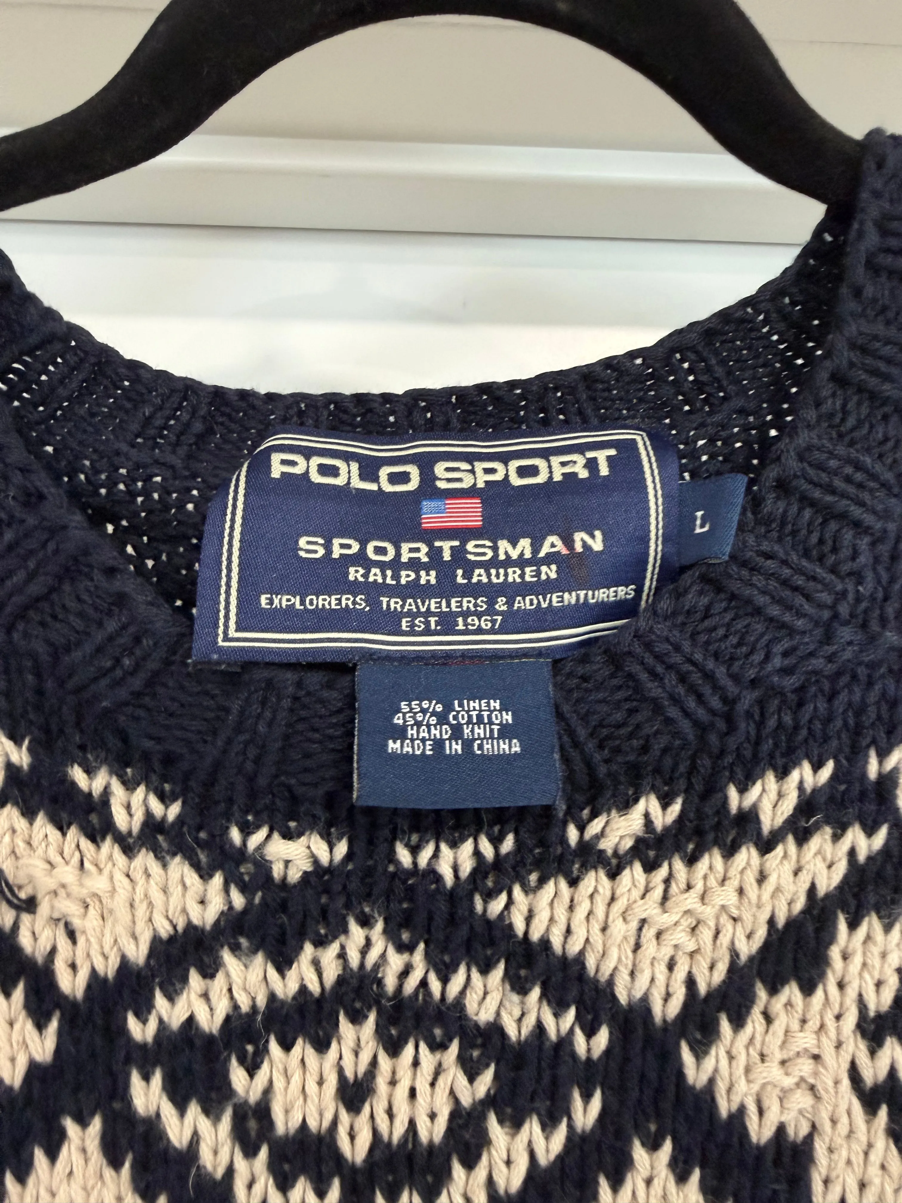 NEW!! Vintage Ralph Lauren Hand Knit Sweater Size Large sold by Glitzy Bella product image thumbnail 4