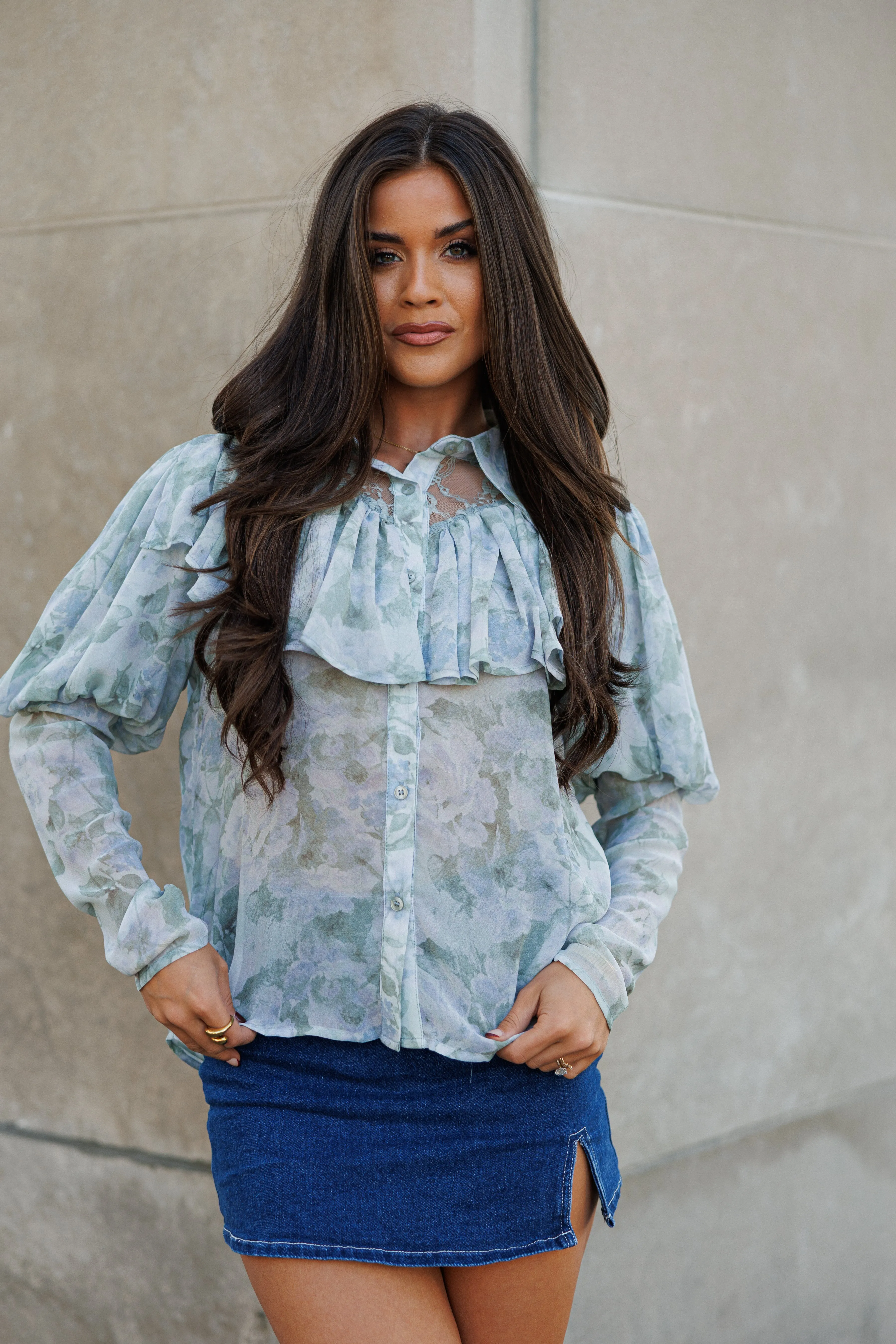 FINAL SALE!! "Nova Muse" Floral Ruffle Top sold by Glitzy Bella product image thumbnail 3
