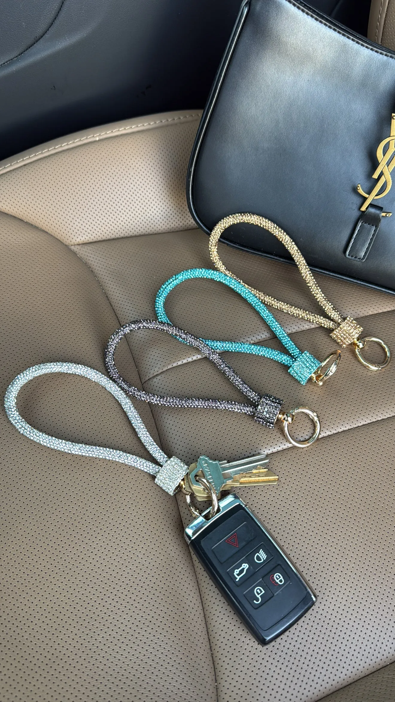 DOORBUSTER!! Rhinestone Keychain in Black sold by Glitzy Bella product image thumbnail 3