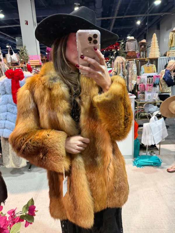 #S16 Red Fox Jacket - Size XS/Small sold by Glitzy Bella