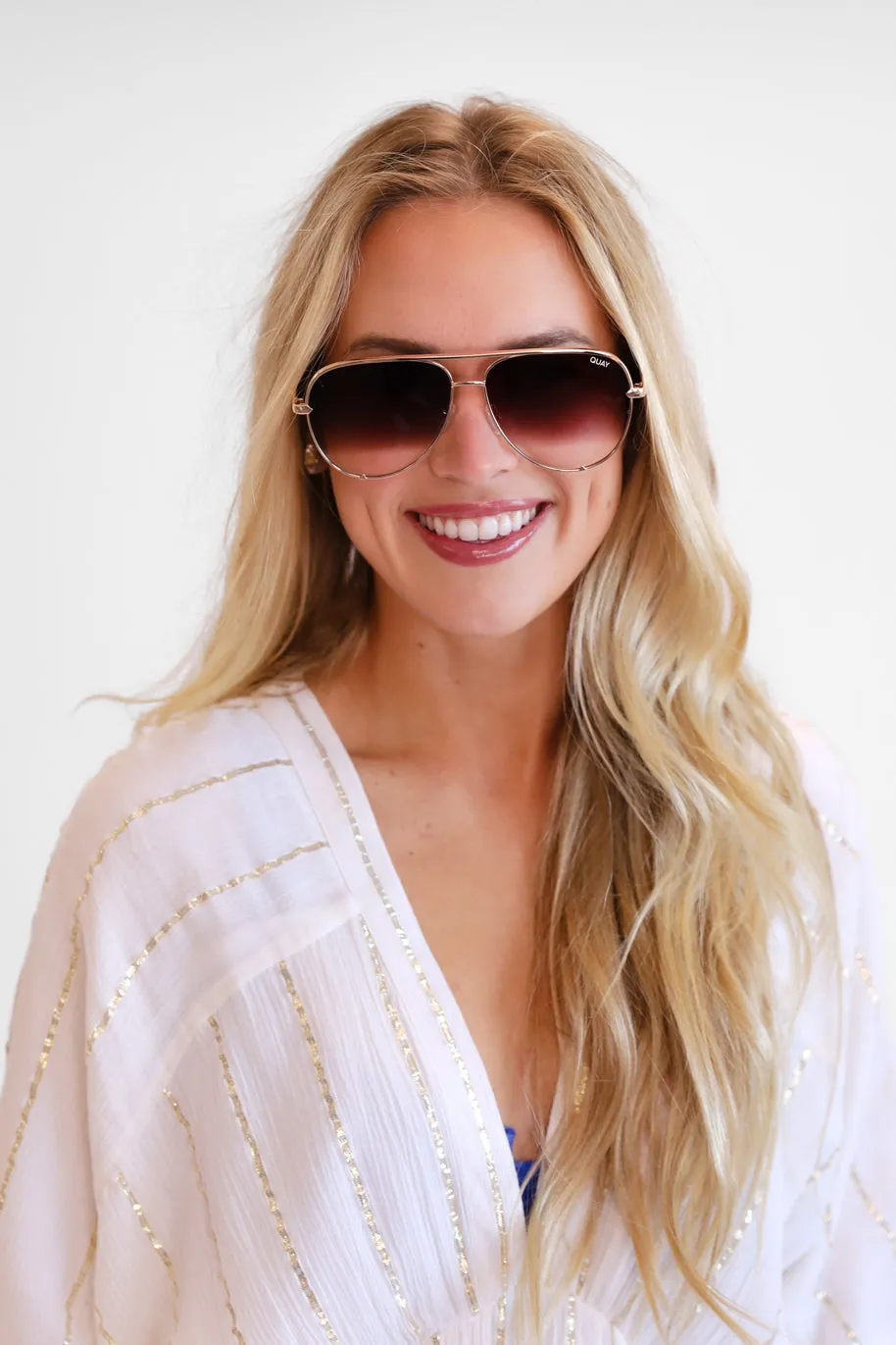 NEW!! "High Key" Extra Large Brown Aviators sold by Glitzy Bella product image thumbnail 3