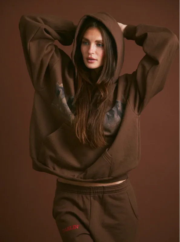 NEW!! Wild Horse Hoodie in Brown sold by Glitzy Bella