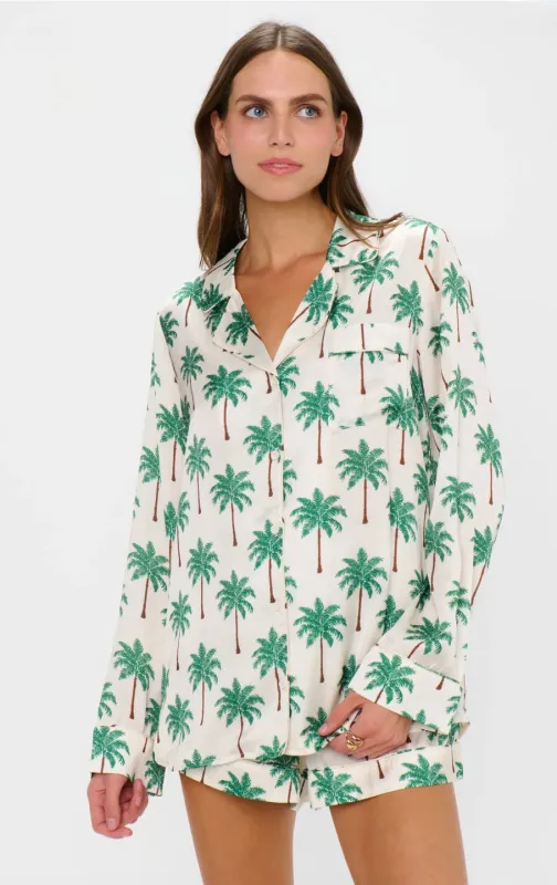 NEW!! Favorite PJ Set in Palm Tree Silky sold by Glitzy Bella