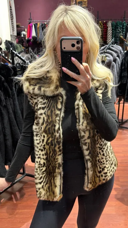 #GB21 Vintage Rabbit Fur Vest Size Medium sold by Glitzy Bella