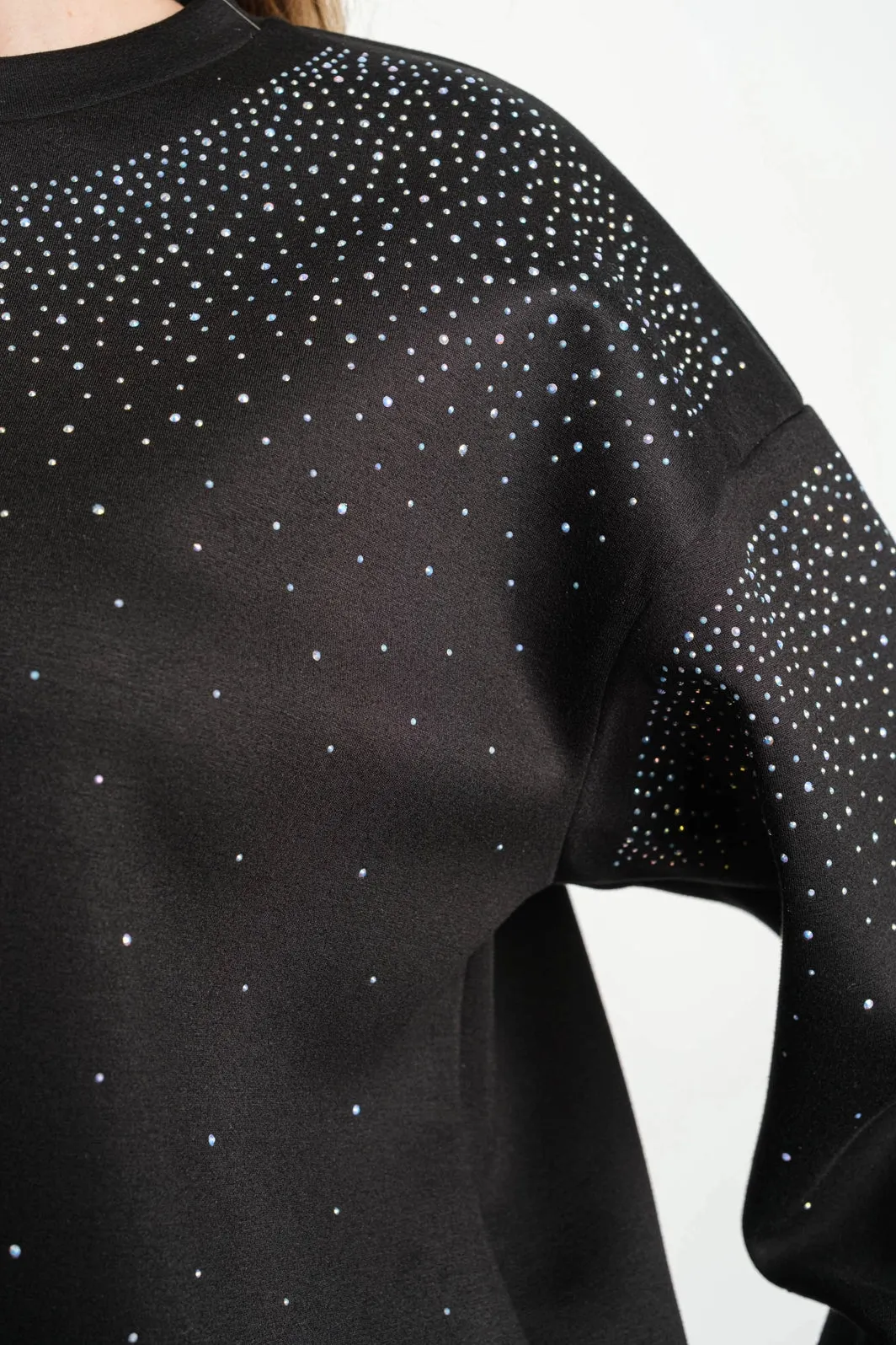 FINAL SALE!! “Out Of Office" Rhinestone Lounge Set in Black sold by Glitzy Bella product image thumbnail 4