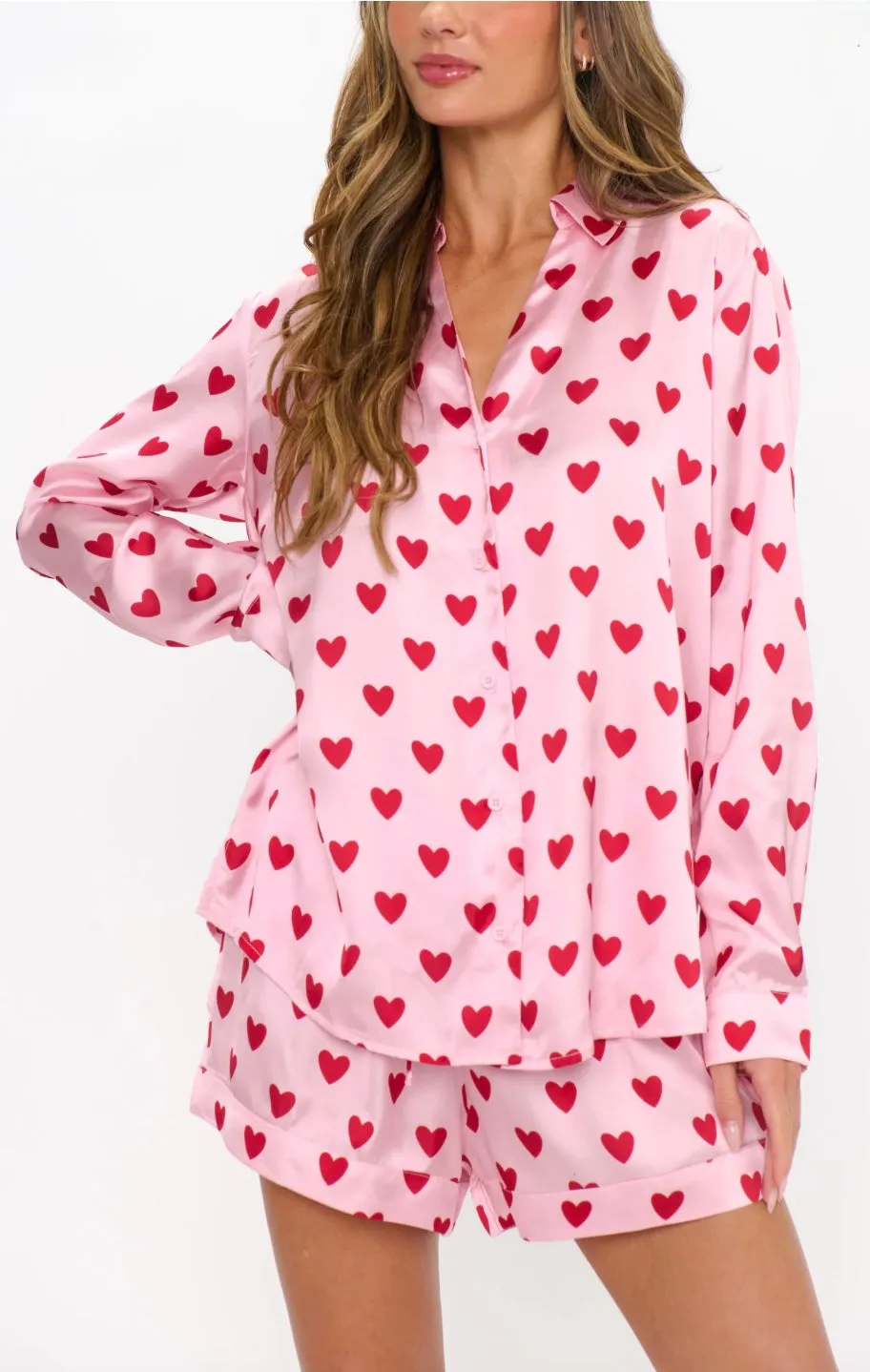 NEW!! Early Riser PJ Set in Queen Of Hearts Silky sold by Glitzy Bella