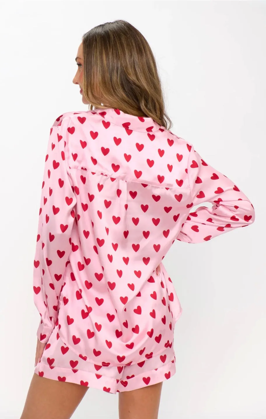 NEW!! Early Riser PJ Set in Queen Of Hearts Silky sold by Glitzy Bella product image thumbnail 4