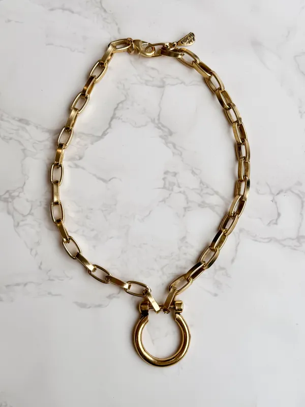 Equestrian Necklace in Gold made by Glitzy Bella