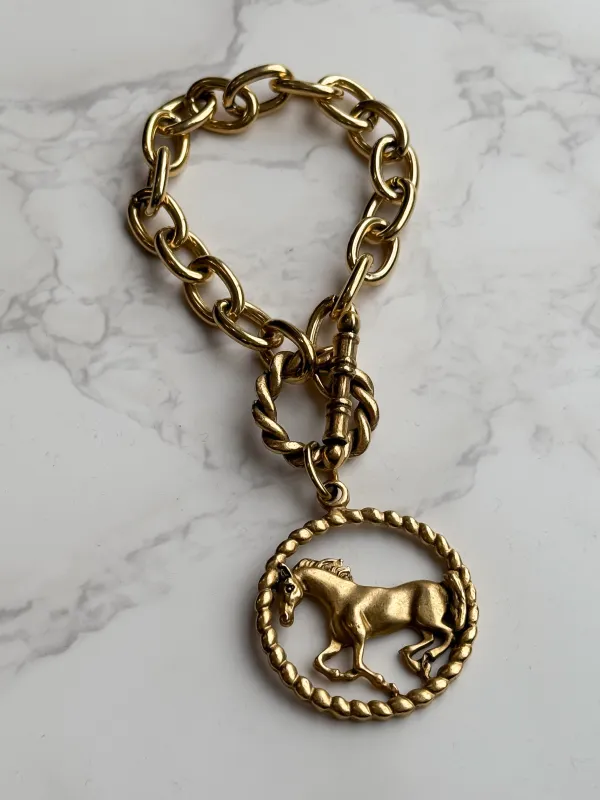 NEW!! Horse Pendant Bracelet sold by Glitzy Bella
