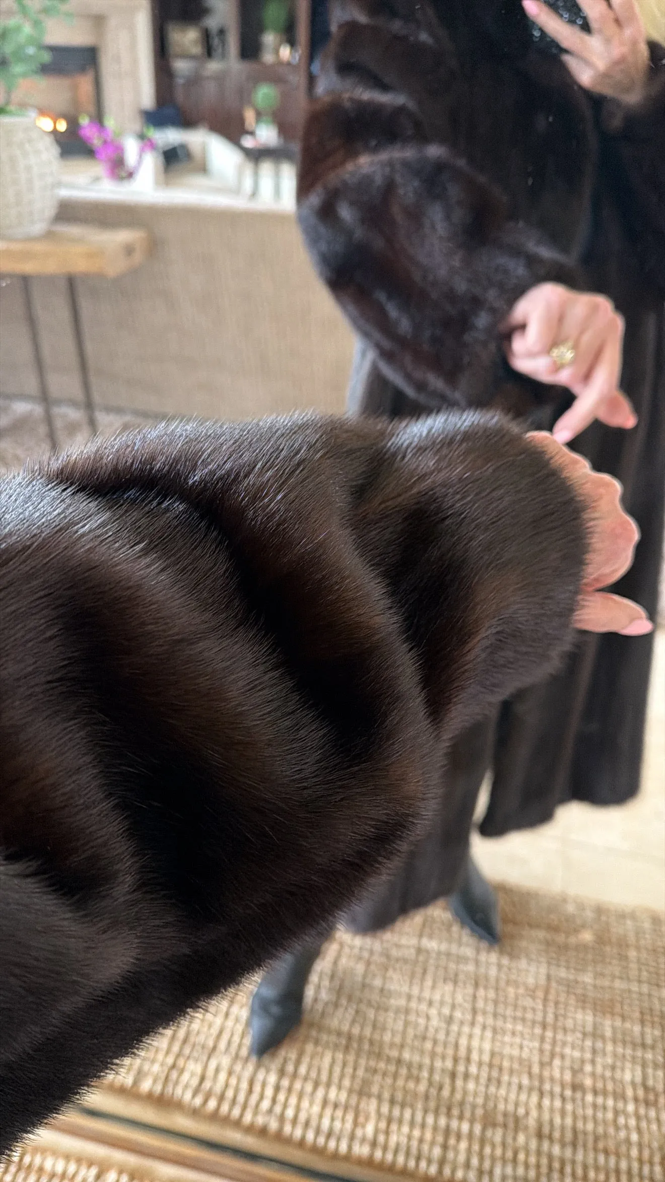 #GB51 Vintage Mahogany Mink Fur Coat sold by Glitzy Bella product image thumbnail 3