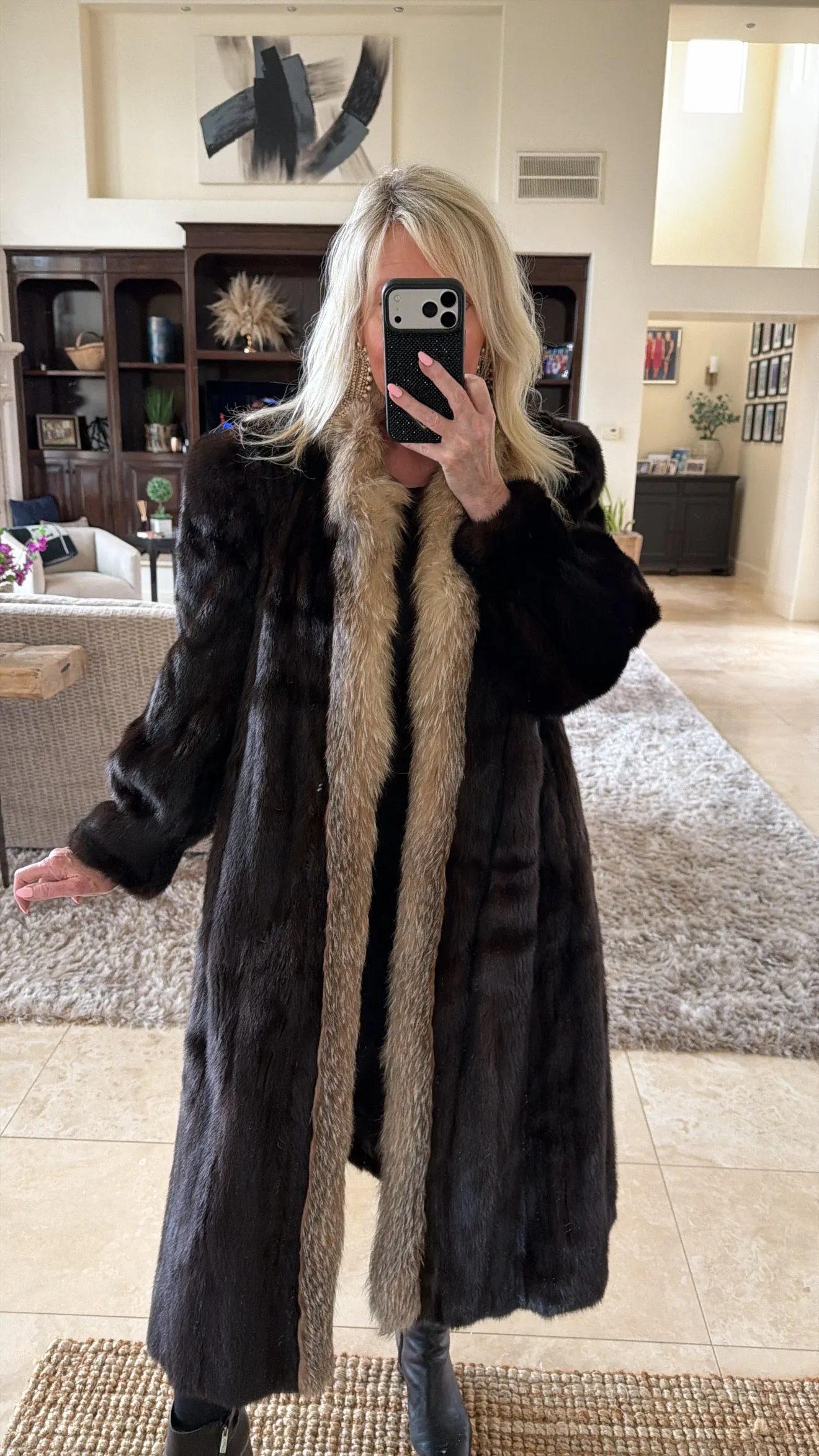 #GB56 Vintage Mink and Fox Coat sold by Glitzy Bella