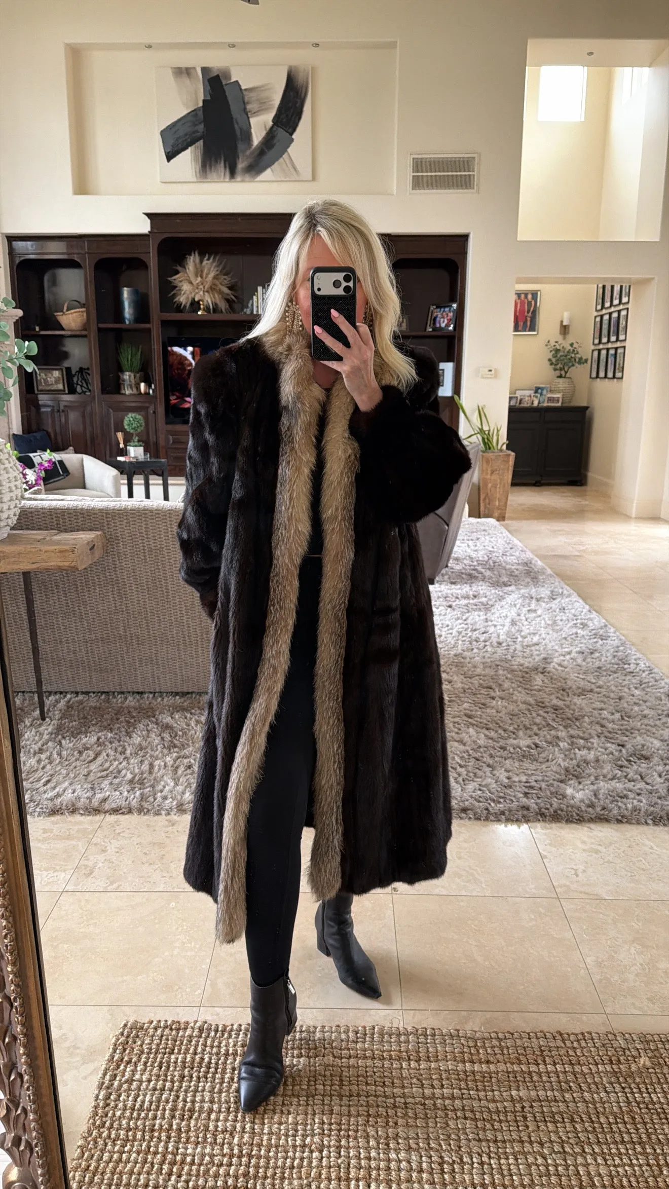 #GB56 Vintage Mink and Fox Coat sold by Glitzy Bella product image thumbnail 3