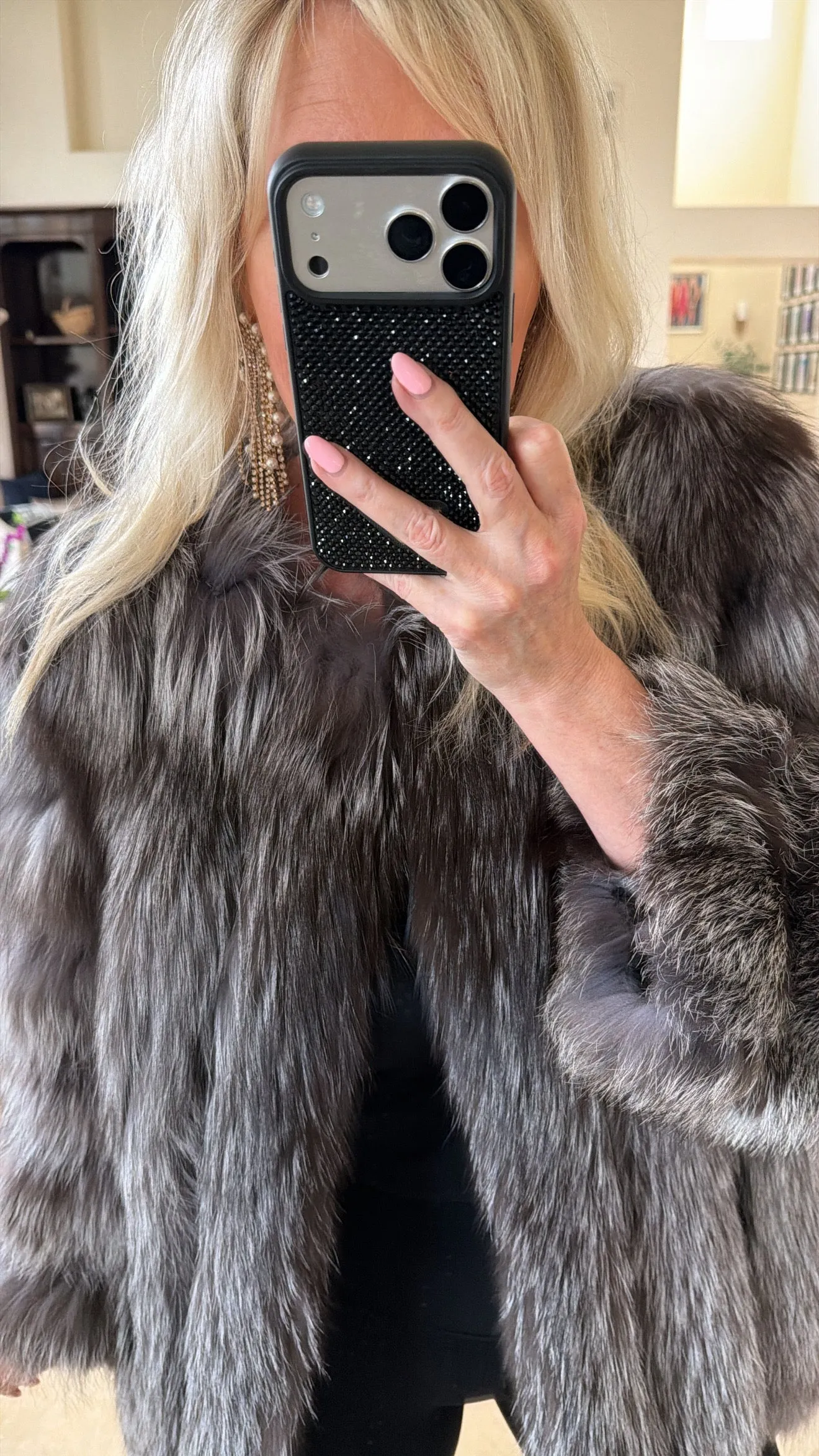 #GB54 Vintage Silver Fox Jacket sold by Glitzy Bella product image thumbnail 5