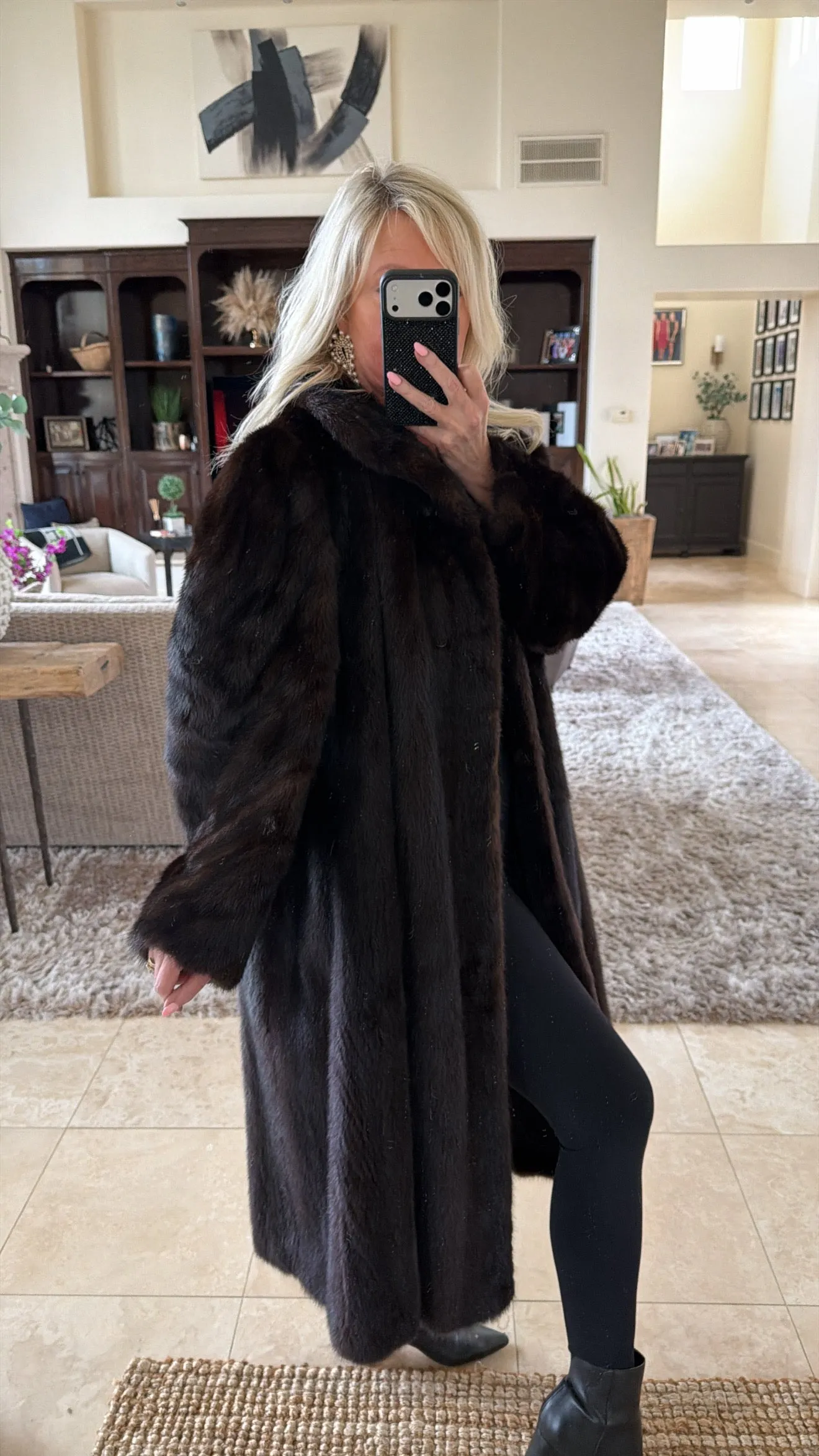 #GB55 Vintage Mahogany Mink Fur Coat sold by Glitzy Bella product image thumbnail 2
