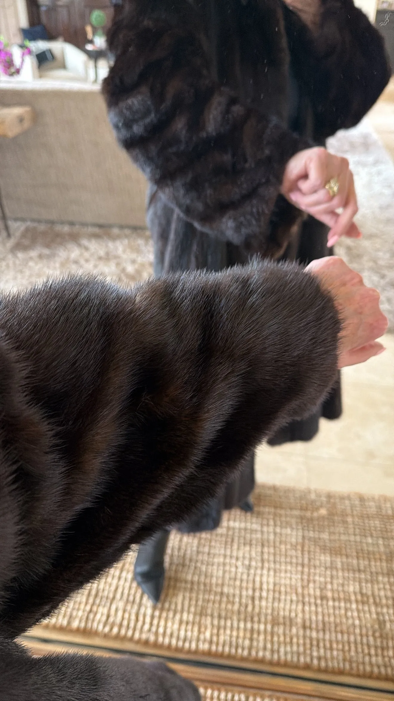 #GB55 Vintage Mahogany Mink Fur Coat sold by Glitzy Bella product image thumbnail 5