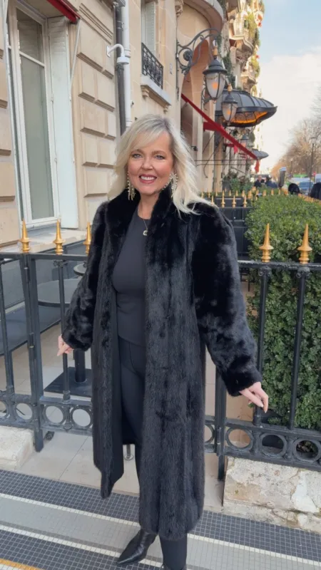 #GB64 Vintage Ranch Mink Fur Coat Size S/M sold by Glitzy Bella