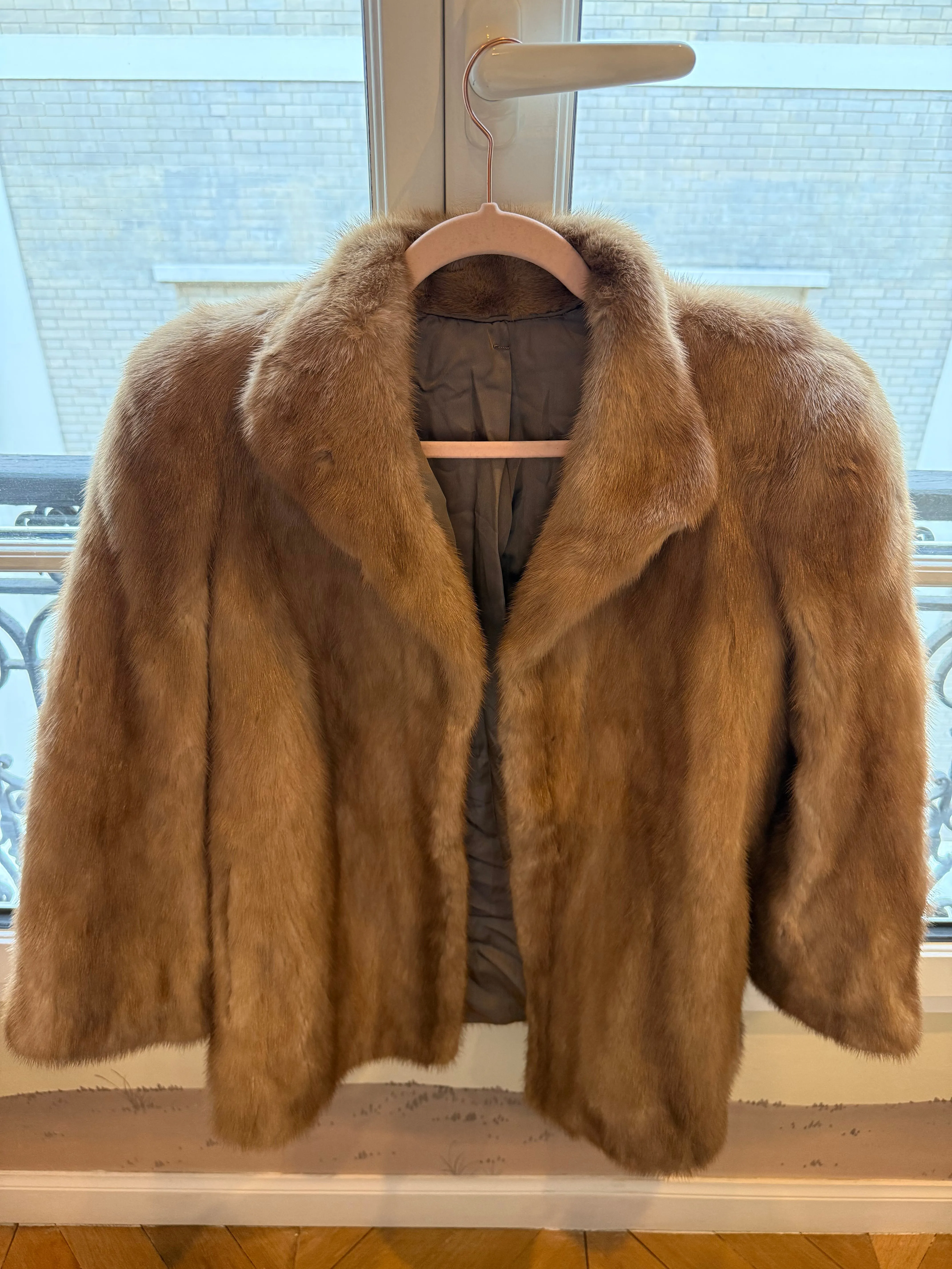 #GB58 Vintage Pastel Mink Jacket Size Small sold by Glitzy Bella product image thumbnail 4