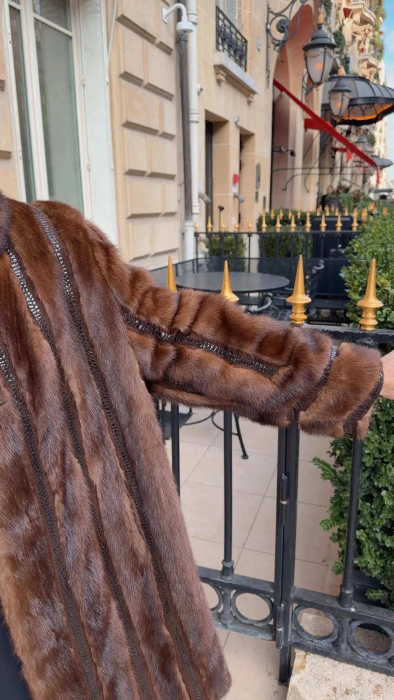 #GB59 Vintage Demi Buff Mink w/ Leather Details Coat Size Medium sold by Glitzy Bella product image thumbnail 3