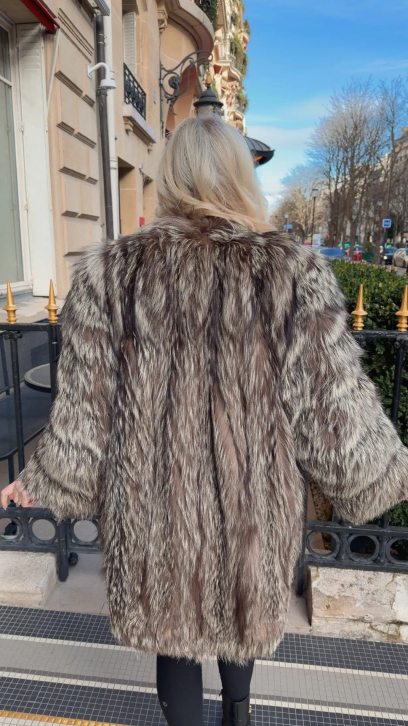 #GB74 Vintage Silver Fox Stroller Size Large sold by Glitzy Bella product image thumbnail 2