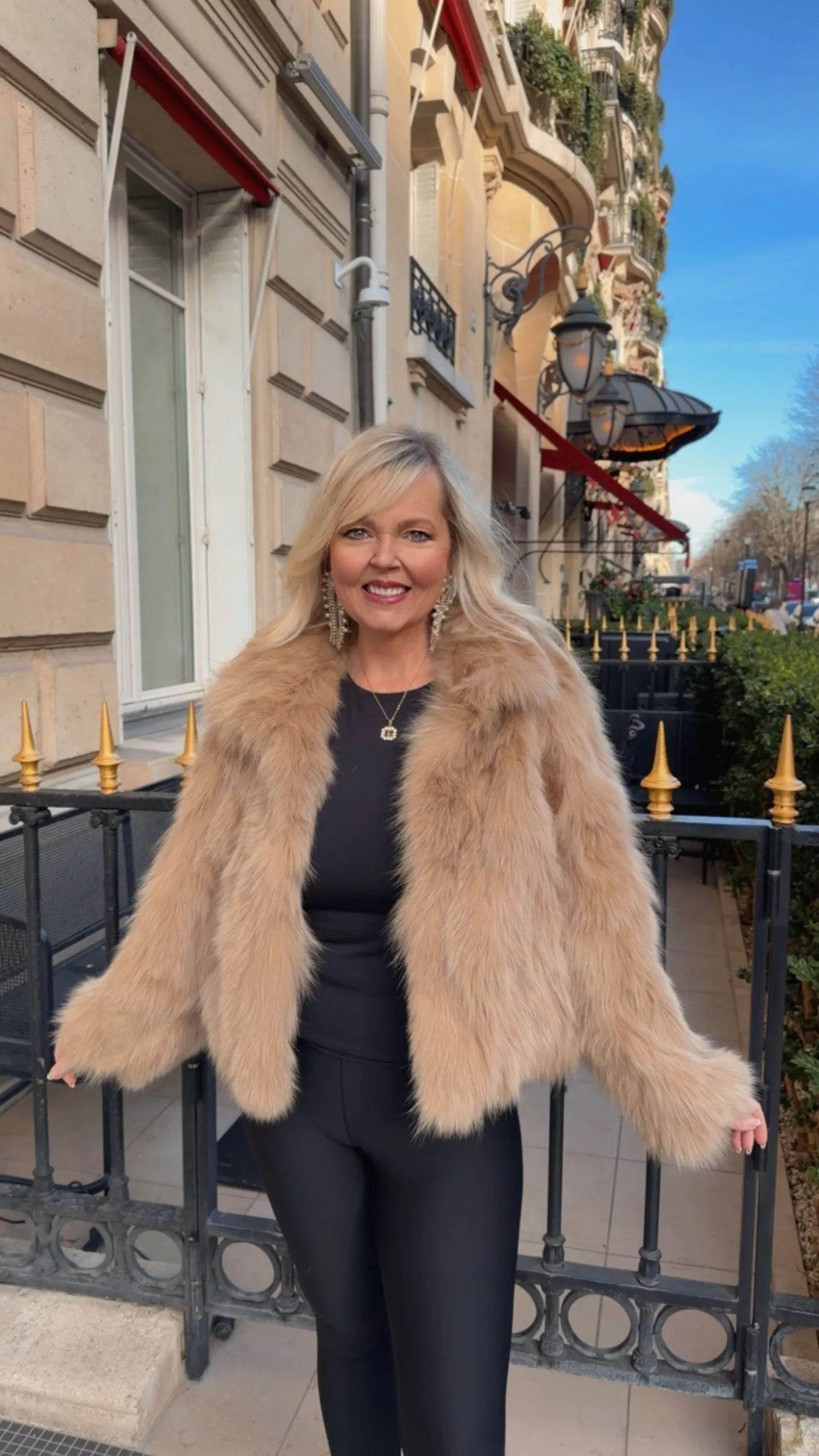 #GB72 Vintage Beige Fox Jacket Size Medium sold by Glitzy Bella