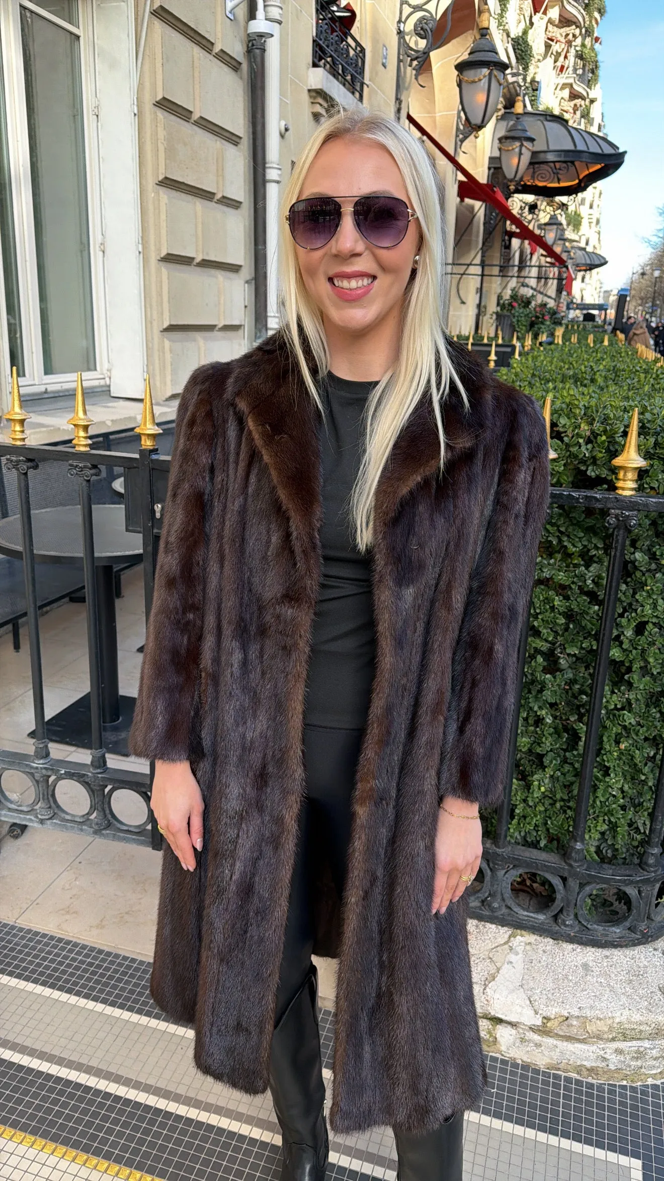 #GB77 Vintage Mahogany Mink Coat Size Small sold by Glitzy Bella