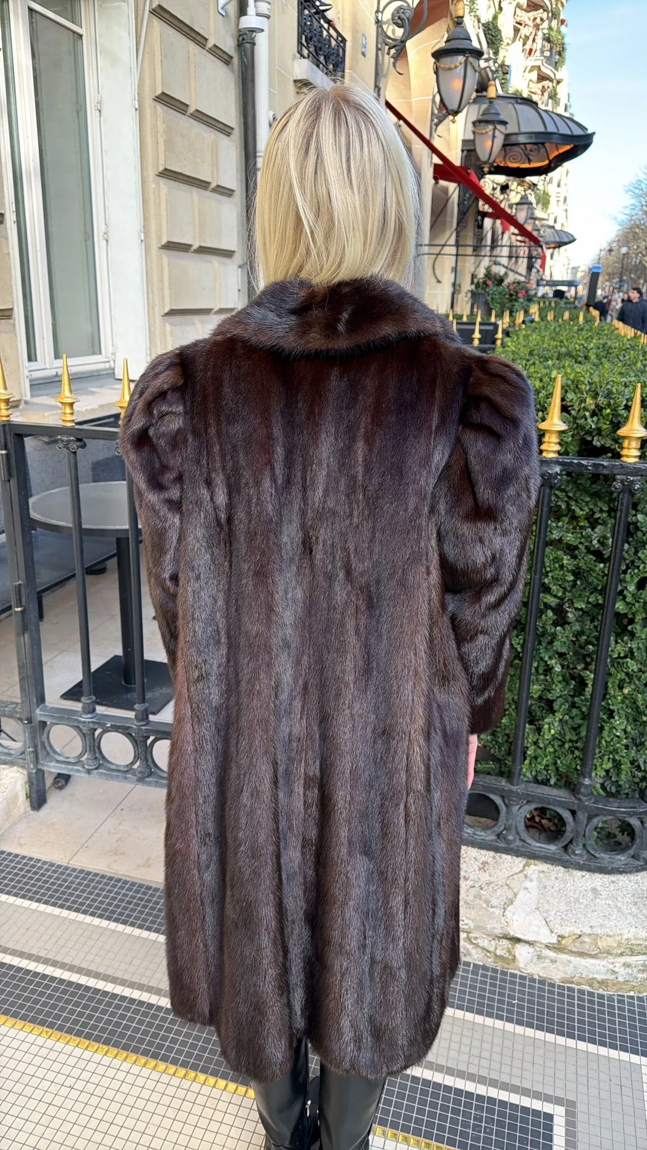 #GB77 Vintage Mahogany Mink Coat Size Small sold by Glitzy Bella product image thumbnail 2