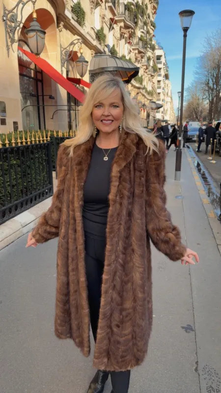 #GB79 Vintage Demi Buff Mink Coat Size Large sold by Glitzy Bella