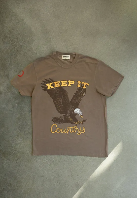 NEW!! Keep it Country Short Sleeve - Brown sold by Glitzy Bella