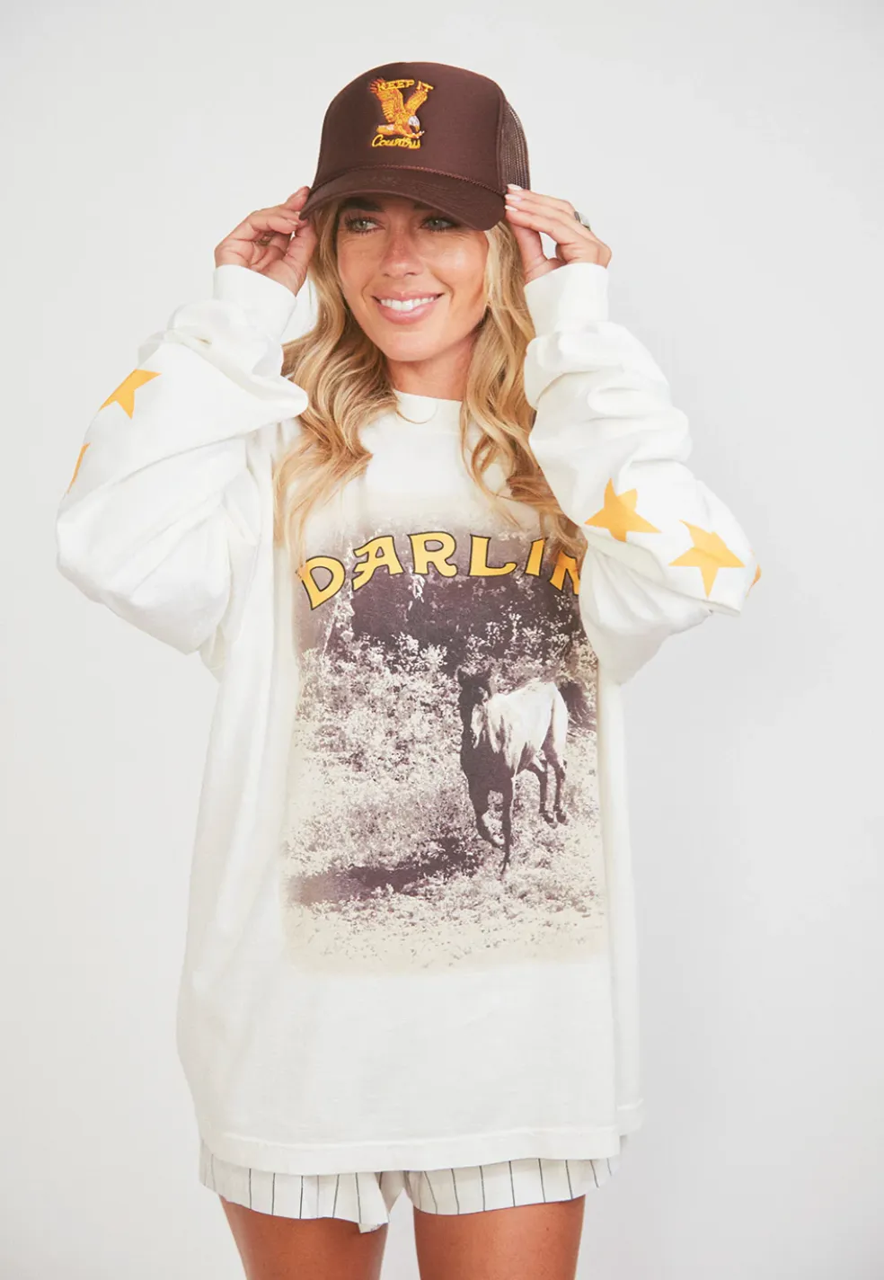 NEW!! Keep it Country Trucker Hat - Brown sold by Glitzy Bella product image thumbnail 3