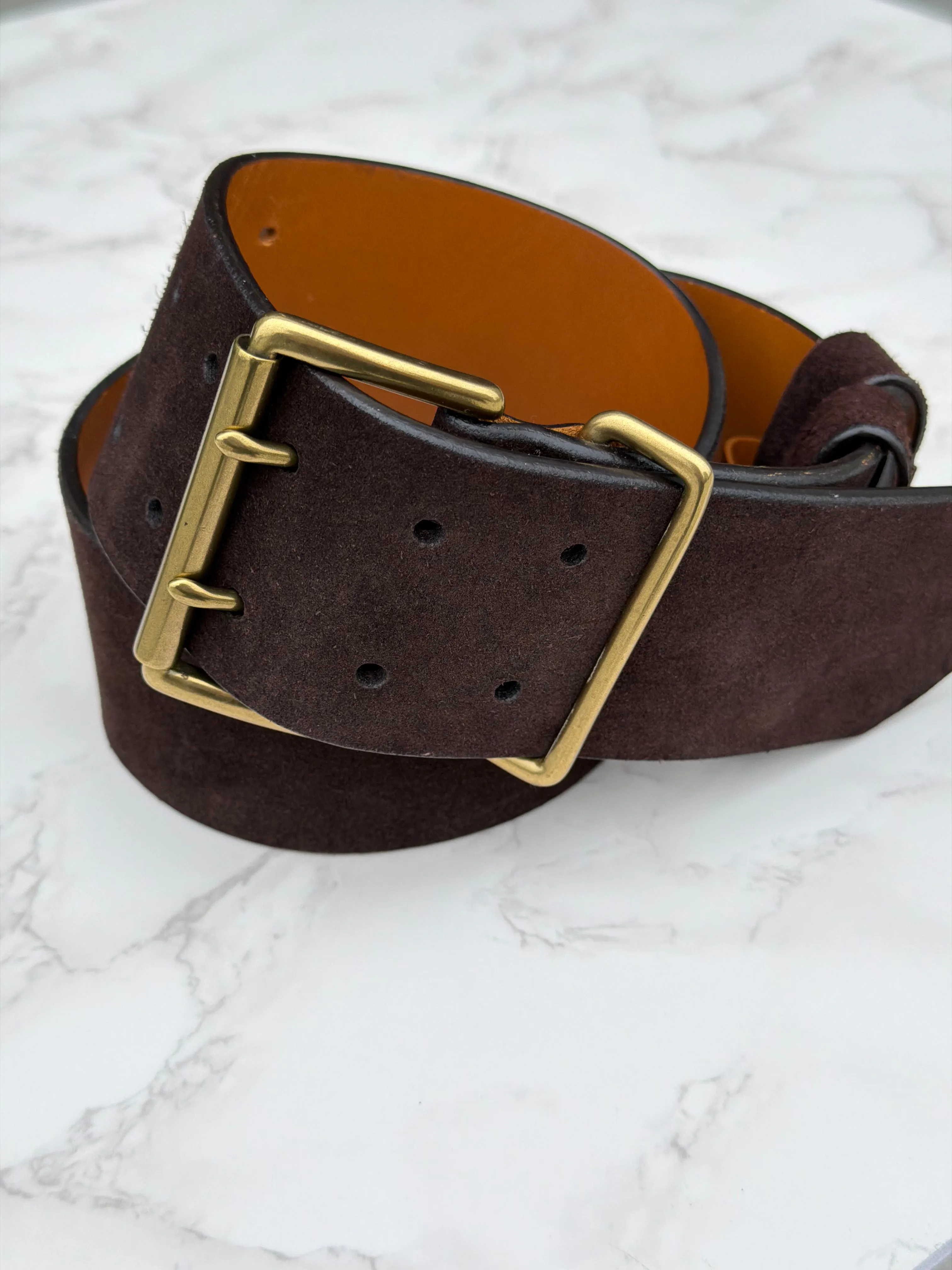 NEW!! Vintage Ralph Lauren Brown Suede Belt Size Small #9 sold by Glitzy Bella
